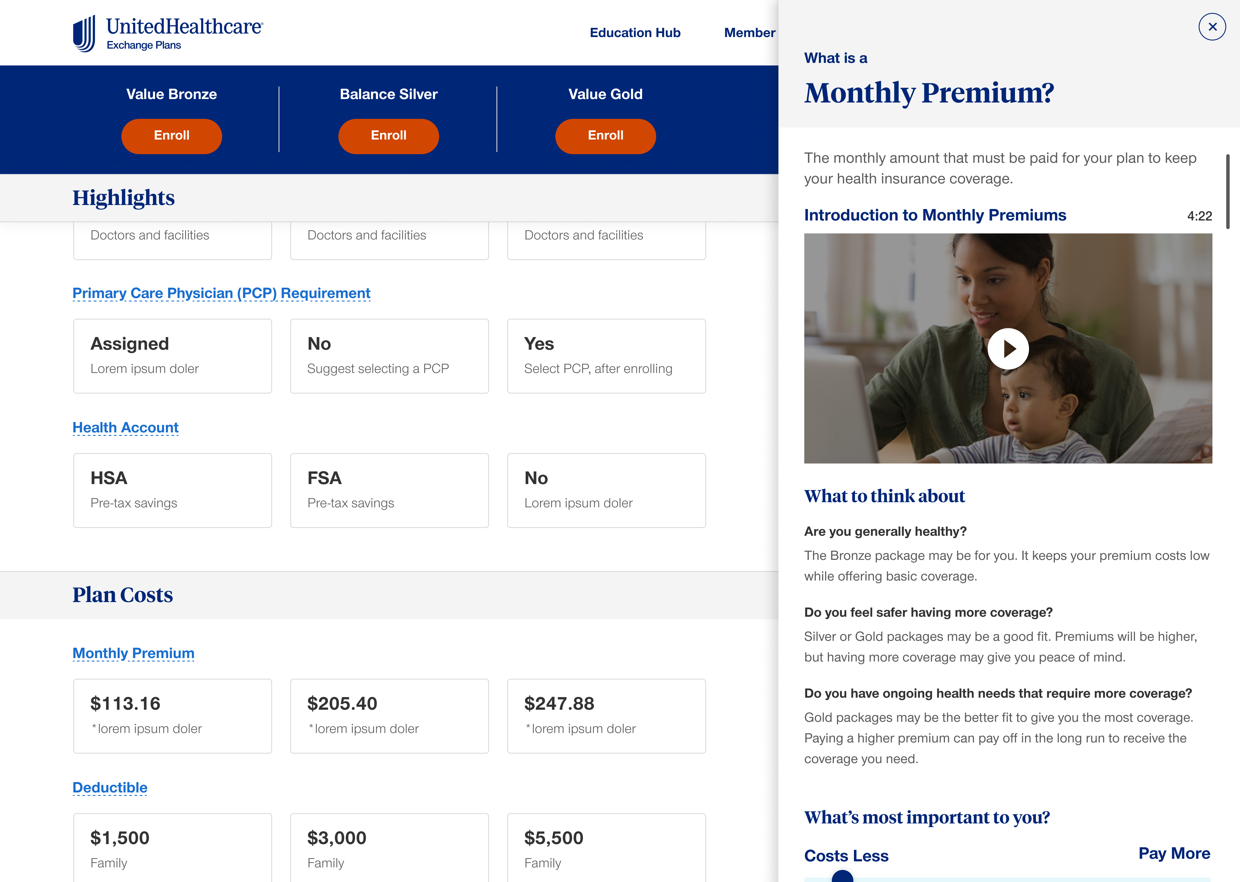 Compare Plans - Details